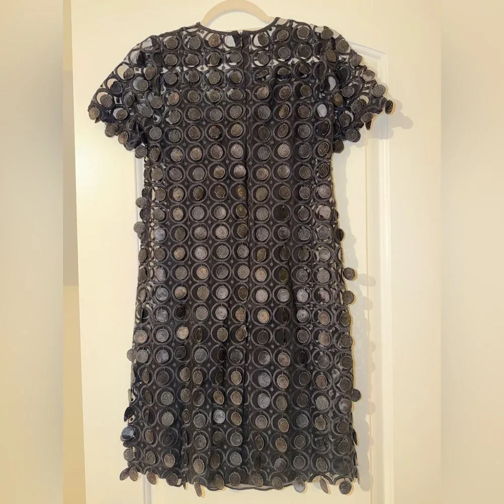 Michael Michael Kors Black Circle Lace Overlay Dress Size 2 NWT $250